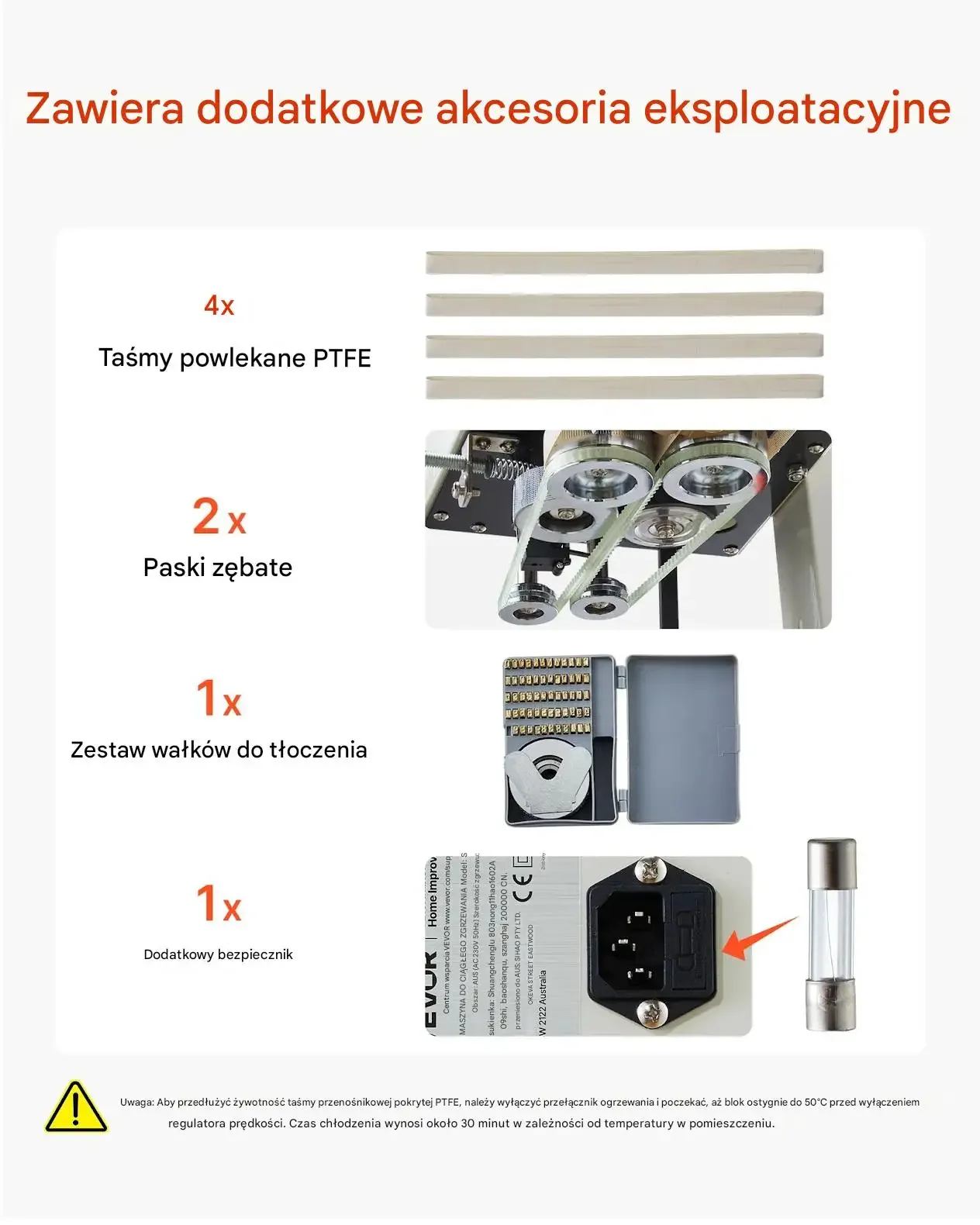Zgrzewarka taśmowa do folii 6-12 mm regulacja temp. druk daty - obrazek 6