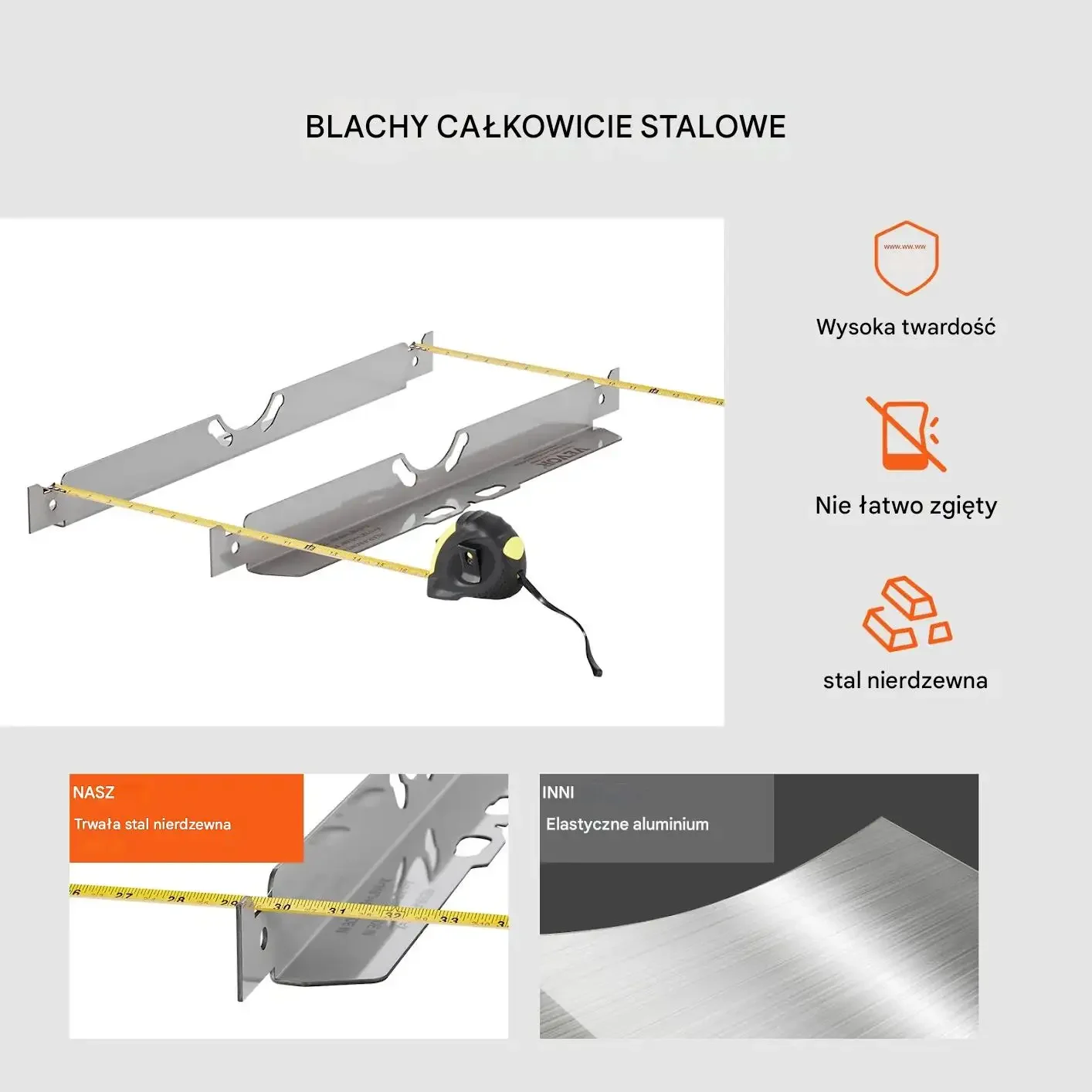 Przyrząd do ustawiania zbieżności kół stalowy 2szt pomiar geometrii - obrazek 5