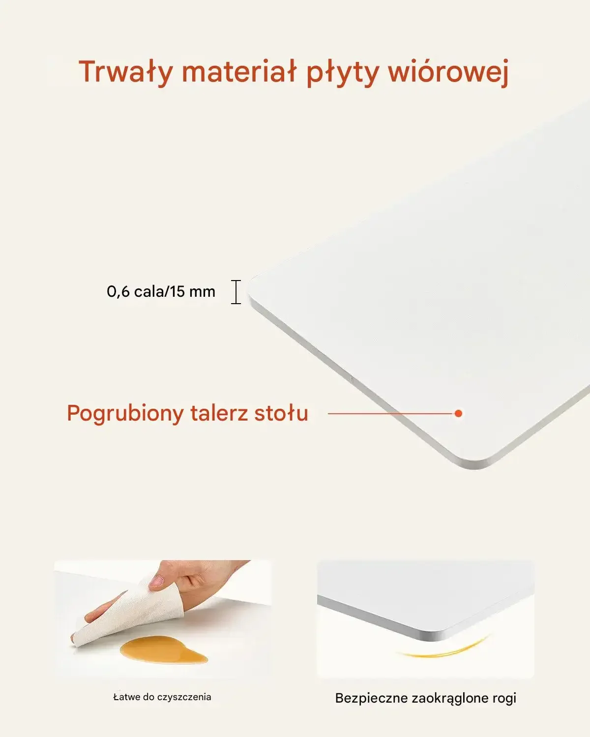 Stolik przyłóżkowy na kółkach regulacja wysokości do laptopa biały - obrazek 5