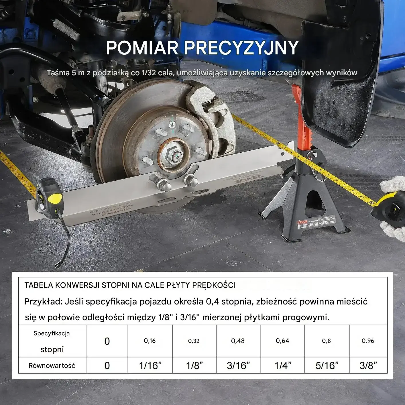 Przyrząd do ustawiania zbieżności kół stalowy 2szt pomiar geometrii - obrazek 3