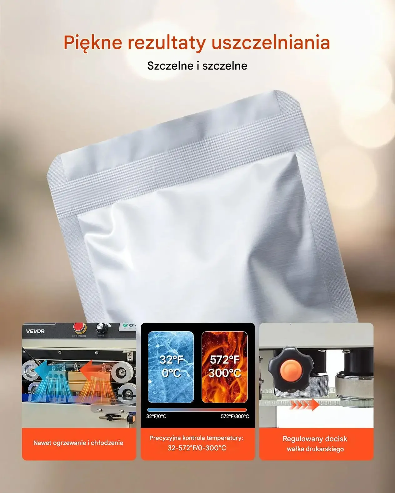 Zgrzewarka taśmowa do folii 6-12 mm regulacja temp. druk daty - obrazek 5