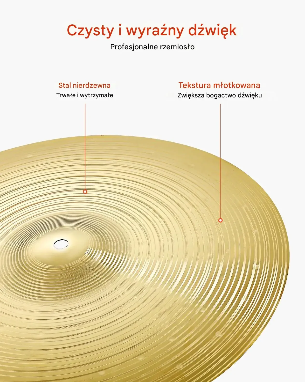 Talerze perkusyjne zestaw 14 16 20 cali 4 szt talerzy do perkusji - obrazek 2