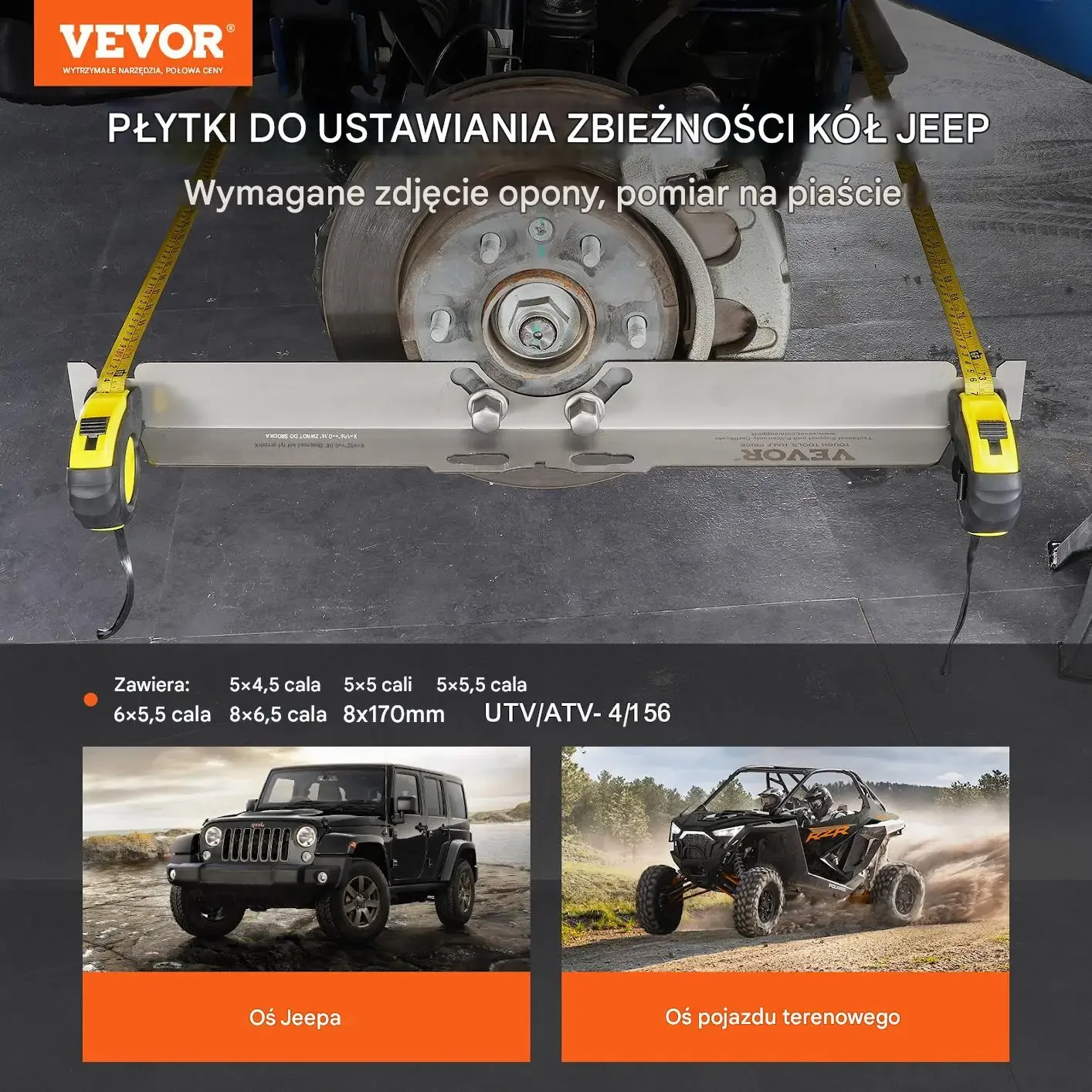 Przyrząd do ustawiania zbieżności kół stalowy 2szt pomiar geometrii - obrazek 2