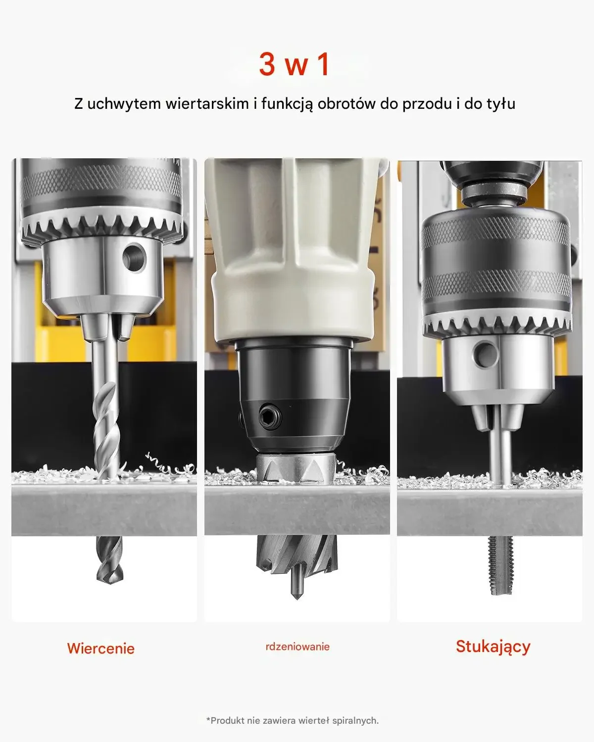 Wiertarka magnetyczna 1400W 5mm regulacja obrotów do metalu - obrazek 3