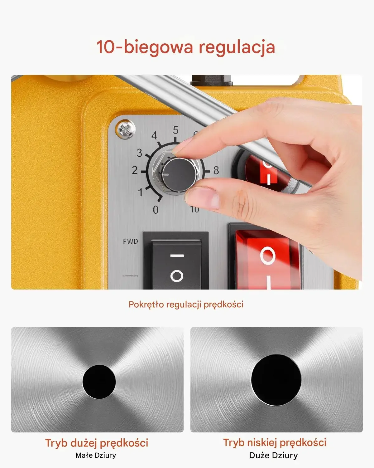 Wiertarka magnetyczna 1400W 5mm regulacja obrotów do metalu - obrazek 5