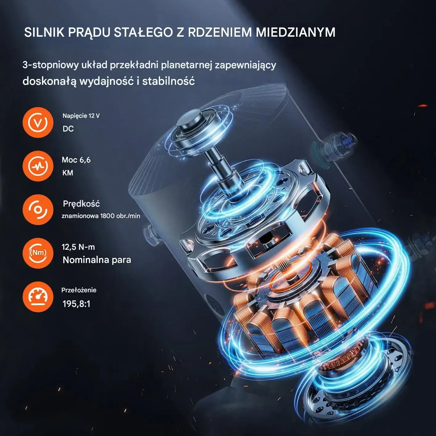 Wyciągarka elektryczna 6123 kg stalowa lina pilot do auta terenowego - obrazek 3