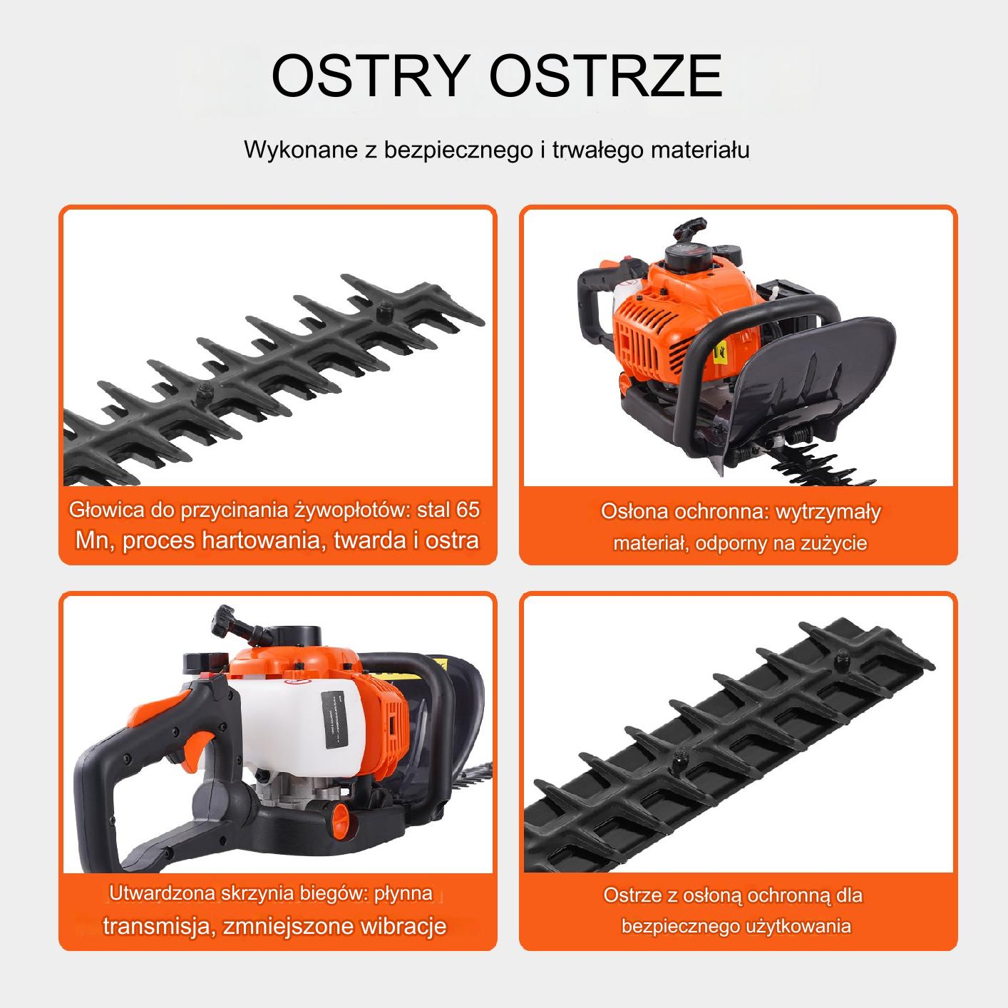 Podkaszarka do żywopłotu nożyce piła spalinowa - obrazek 3