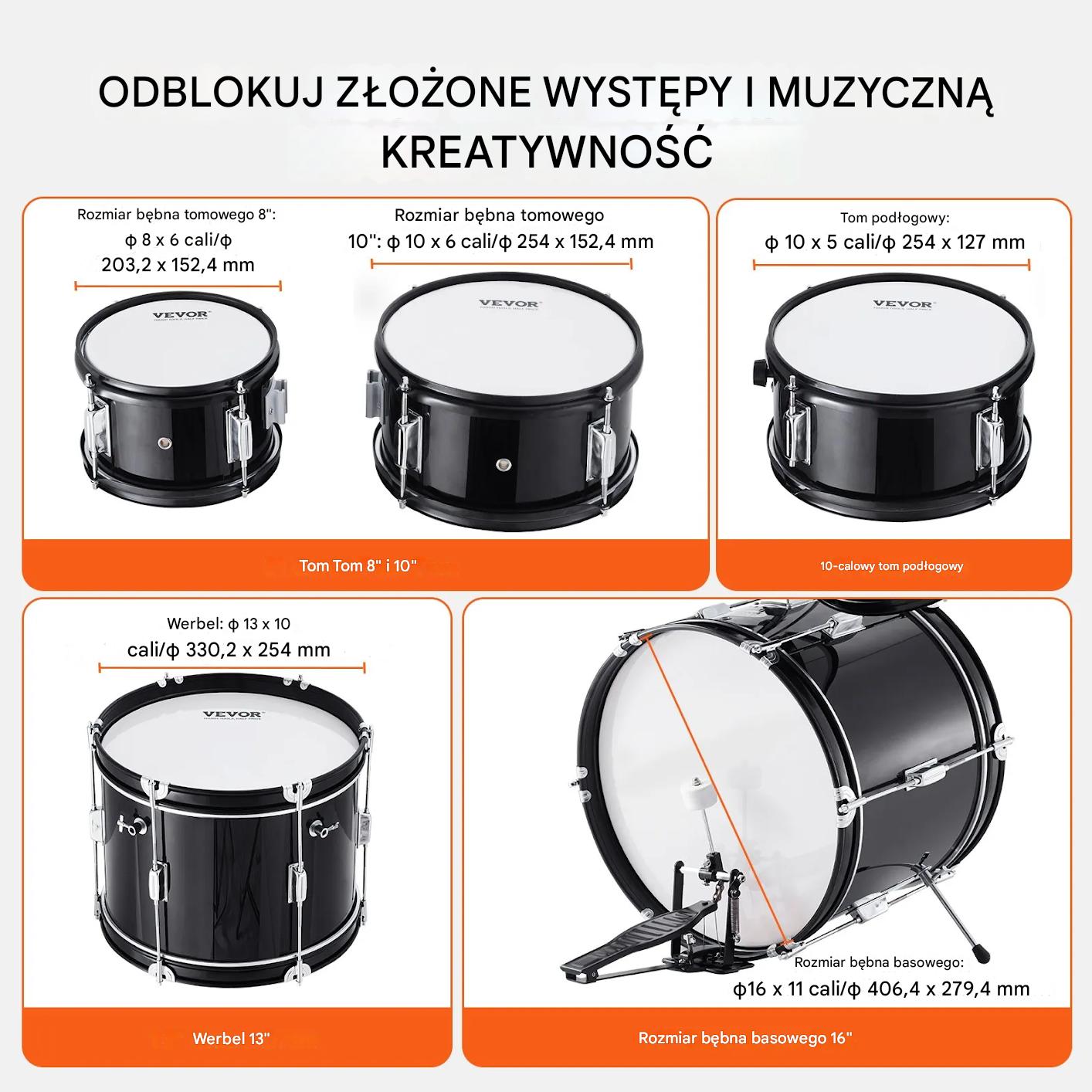Perkusja dla dzieci 5-częściowa z taboretem zestaw dla początkujących - obrazek 3