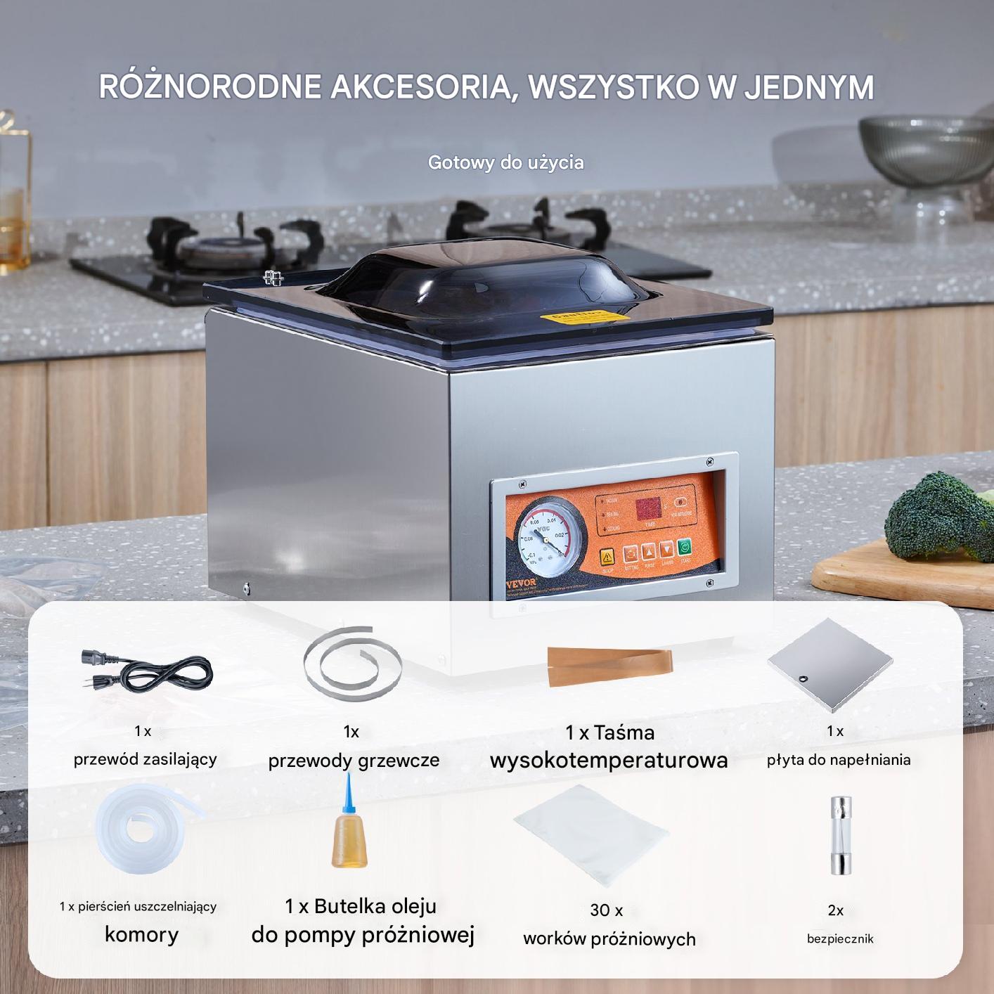 Pakowarka próżniowa komorowa 260W 26 cm - obrazek 4