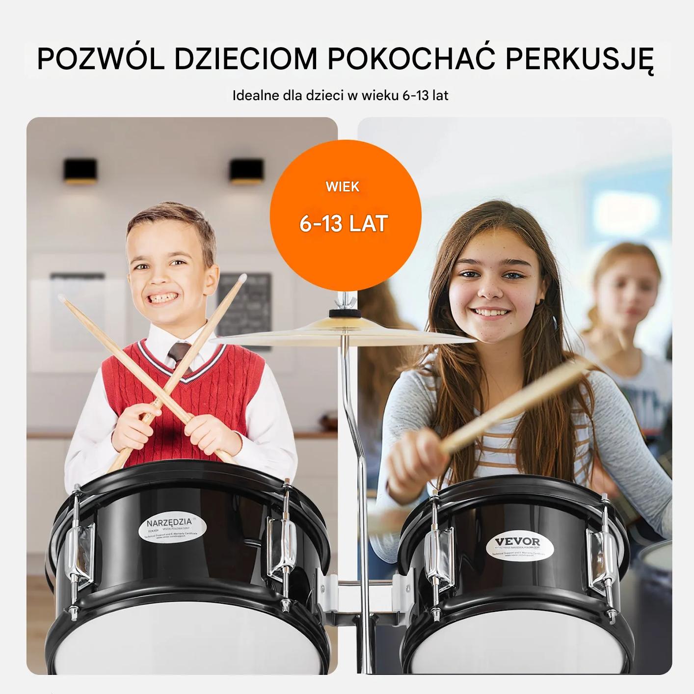 Perkusja dla dzieci 5-częściowa z taboretem zestaw dla początkujących - obrazek 7