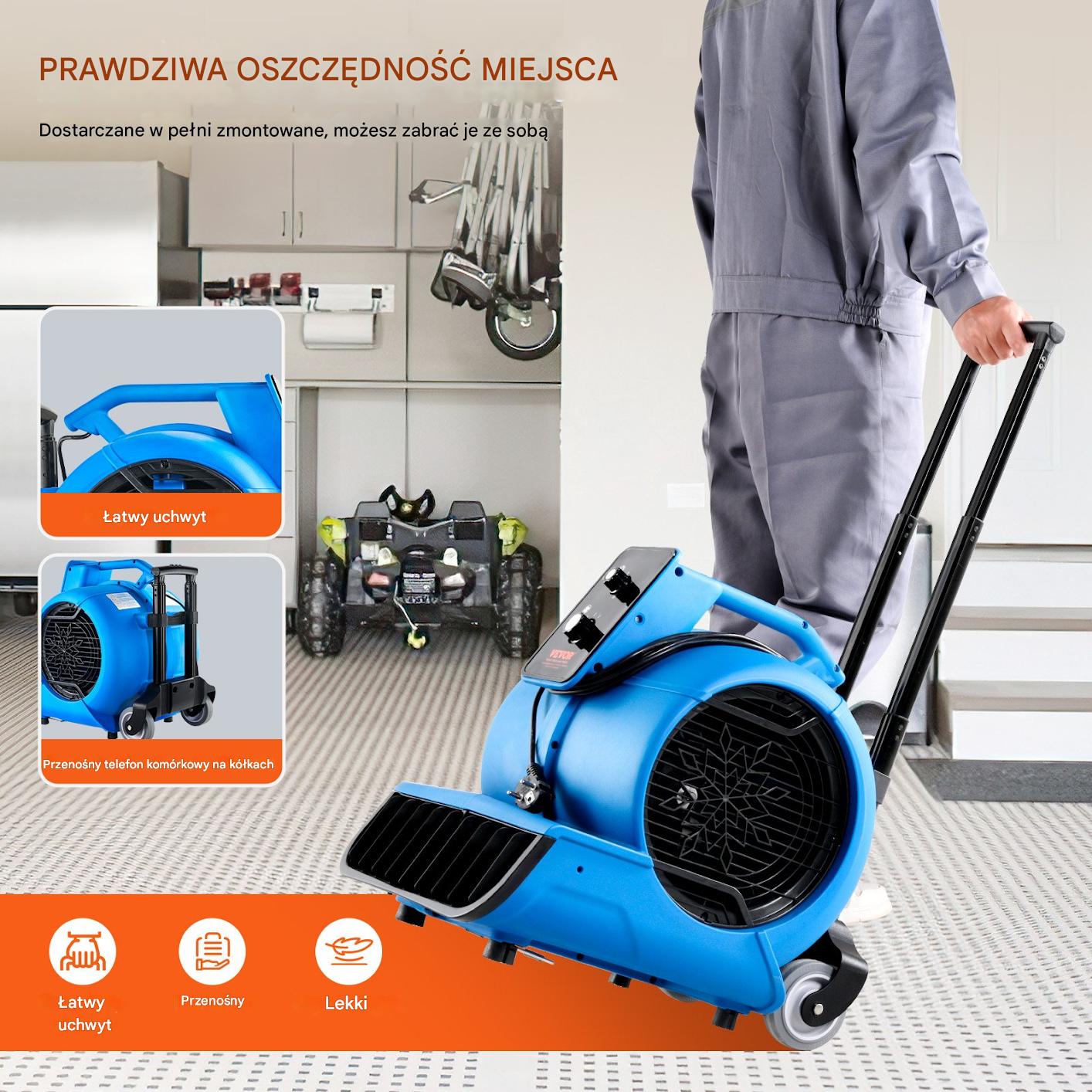 Wentylator podłogowy dmuchawa 6796 m3/h 1400obr – 3 prędkości - obrazek 6