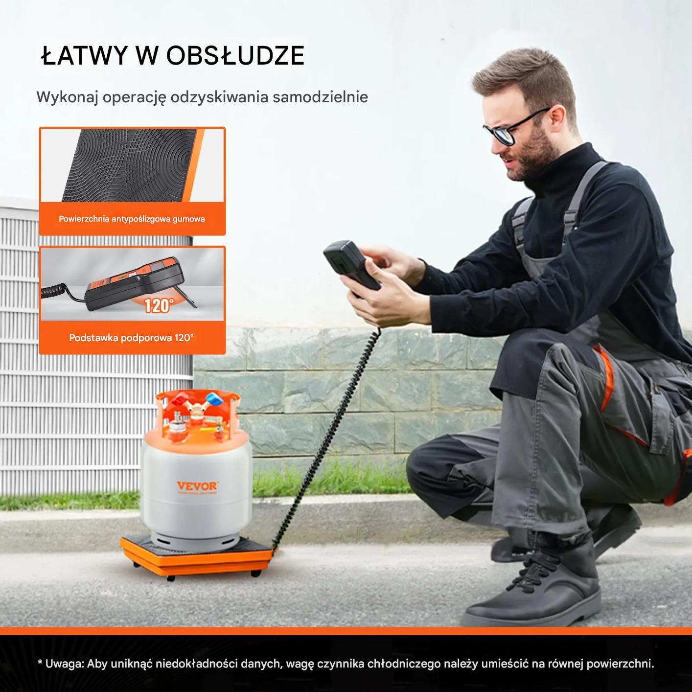 Waga elektroniczna do czynnika chłodniczego 50 kg - cyfrowa do klimatyzacji - obrazek 5