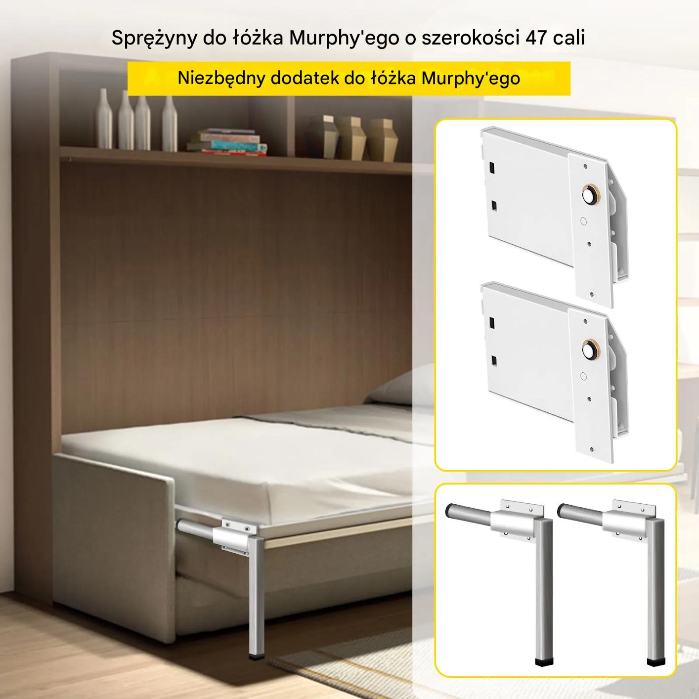 Mechanizm podnośnik łóżka – sprężyny mocny wspornik łóżko Queen/Twin - obrazek 3