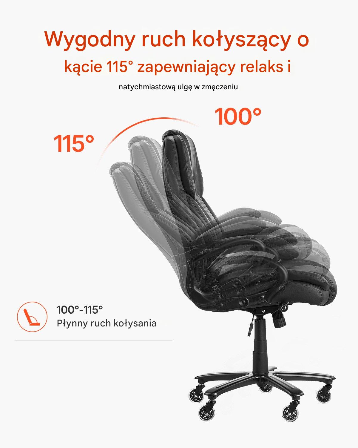 Krzesło biurowe menadzerskie – z regulacja lędźwi podłokietniki - obrazek 3