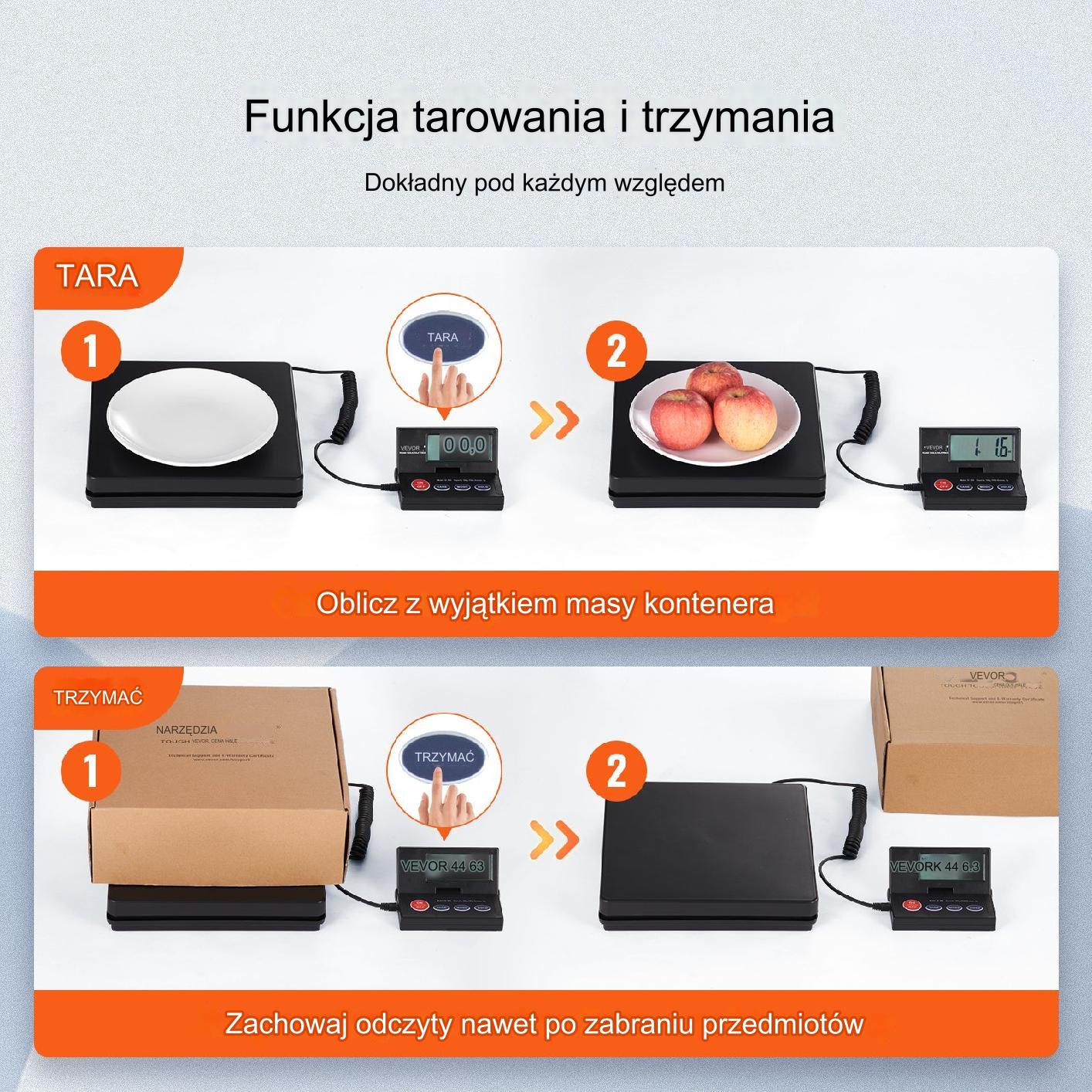 Waga elektroniczna pocztowa sklepowa towarowa magazynowa 10 g–50 kg - obrazek 5