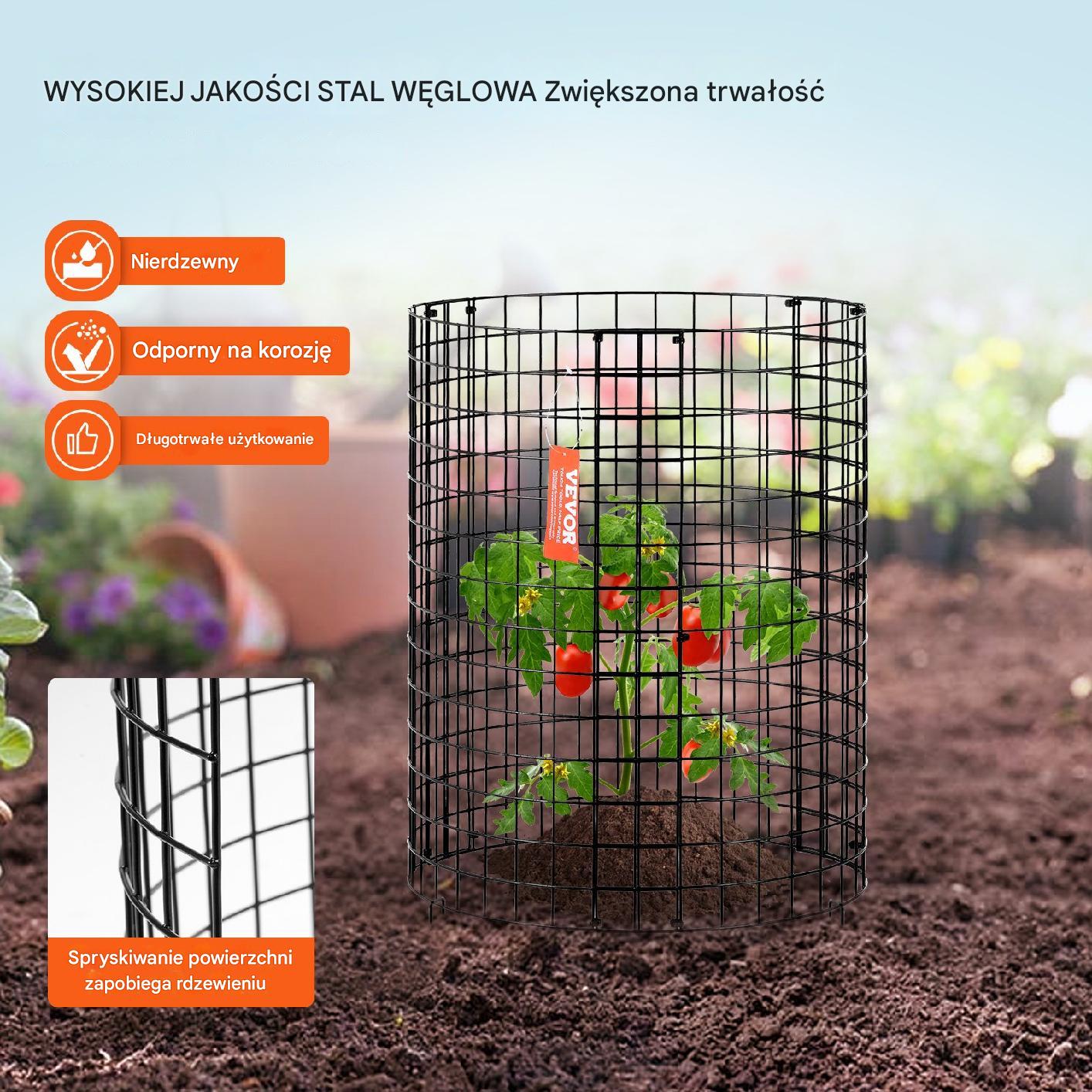Metalowa klatka na rośliny 6szt 32x36cm – ochrona przed zwierzętami - obrazek 3