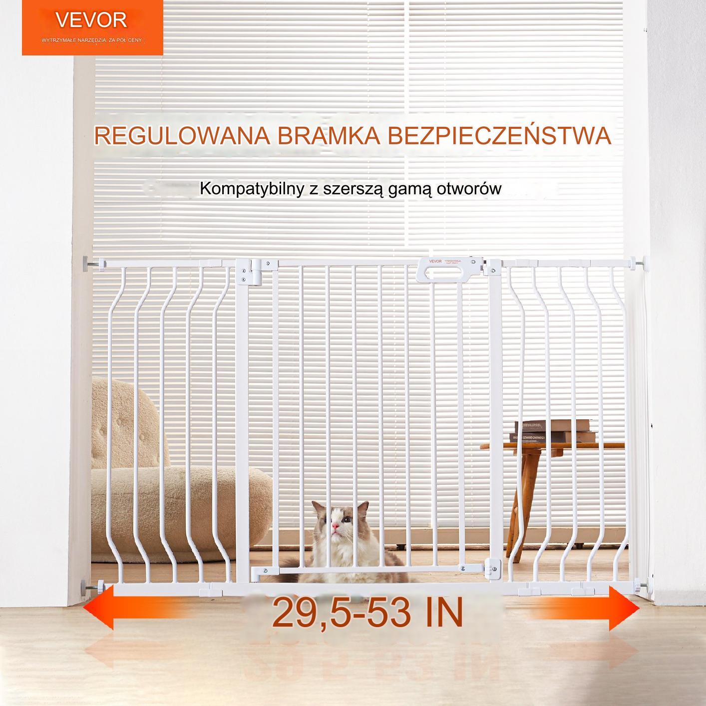 Bramka zabezpieczająca na drzwi, schody 74,9 - 134,6 cm - obrazek 7