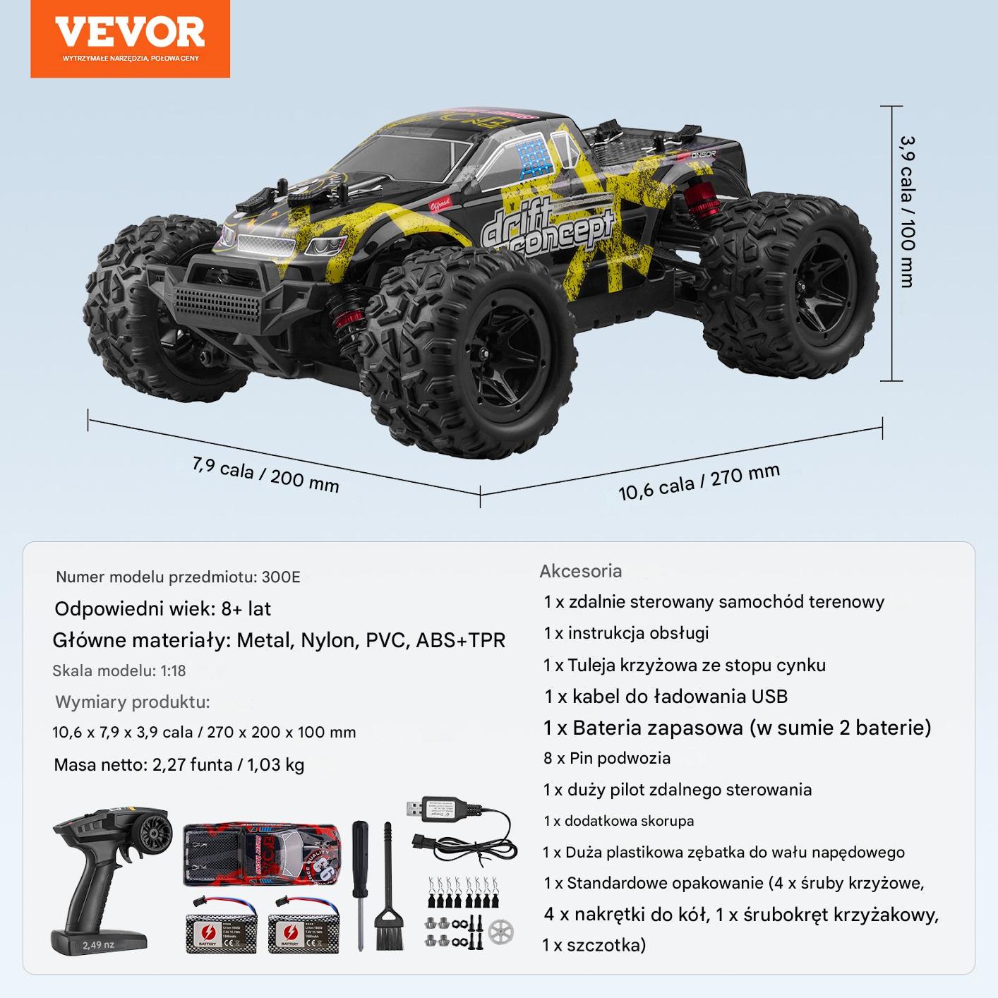 Samochód Zdalnie Sterowany 1:18 - Auto Terenowe - obrazek 2