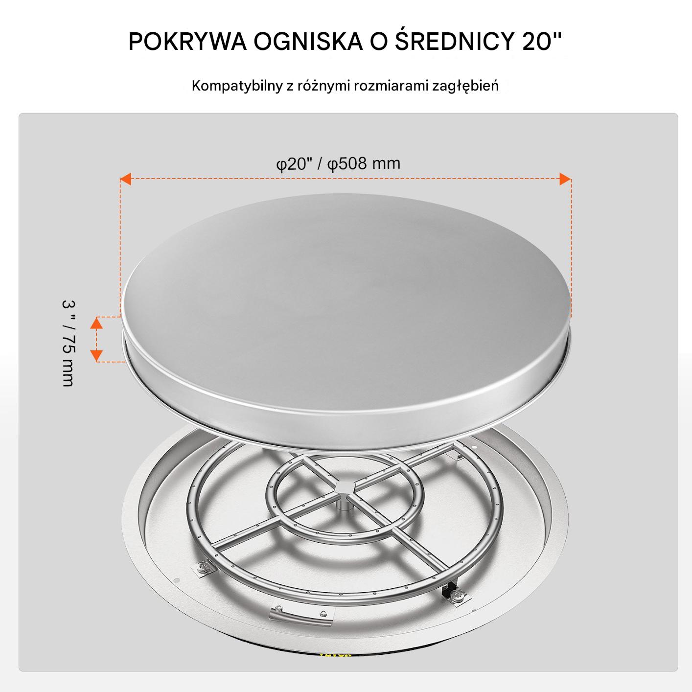 Pokrywa Ochronna do Paleniska 50 cm - obrazek 2