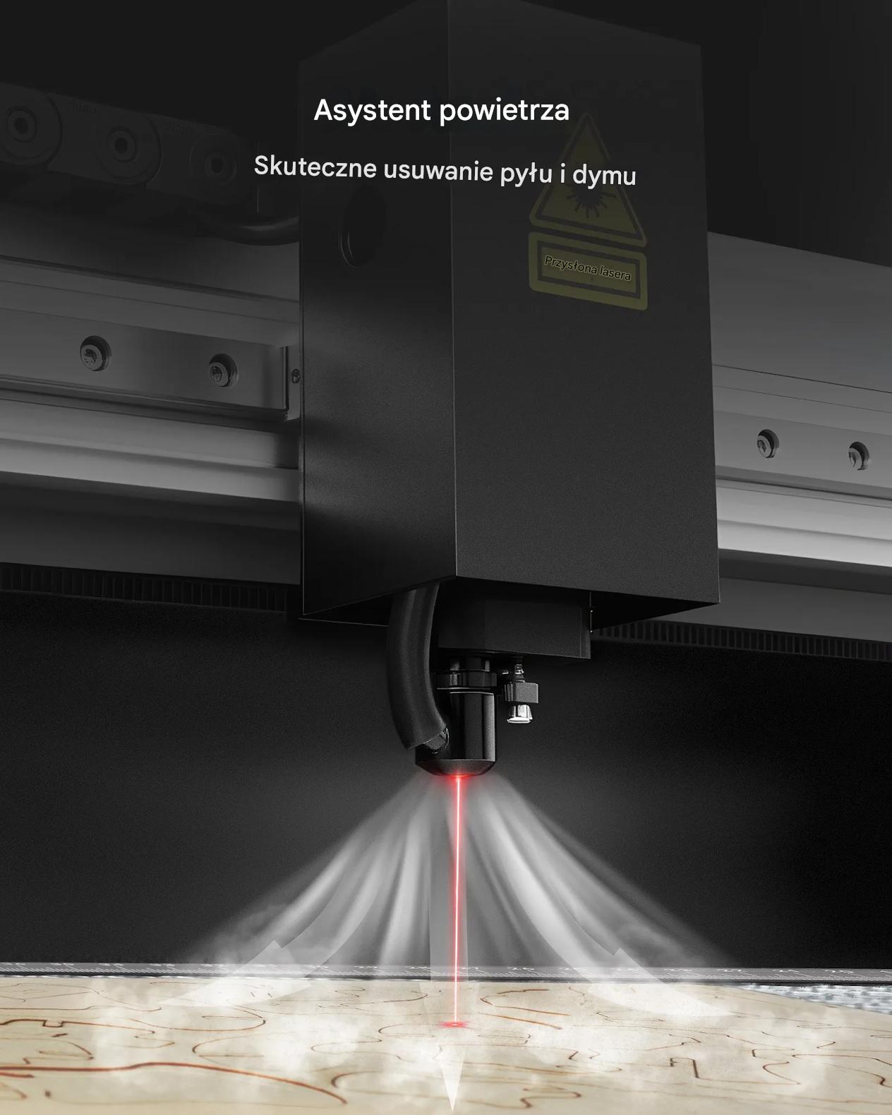 Laser CO2 grawerka ploter 500x300 55W kamera do drewna akrylu - obrazek 7