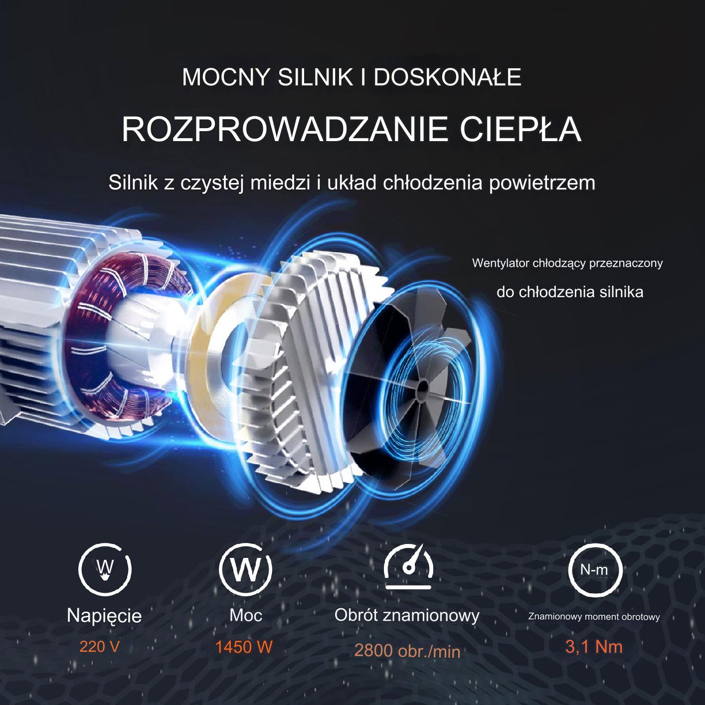 Wciągarka elektryczna 798 kg 1450W 220V pilot zdalny lina stalowa - obrazek 4