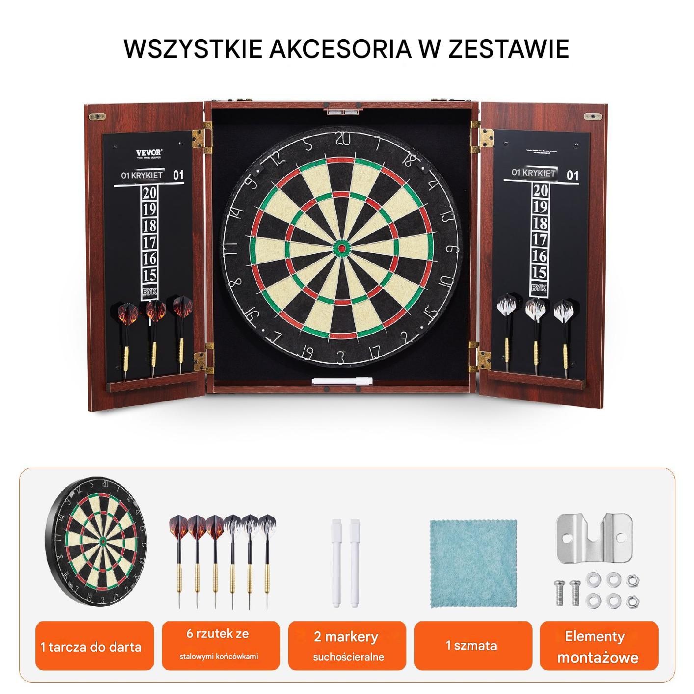 Zestaw Tarczy do Darta z Szafką - obrazek 7