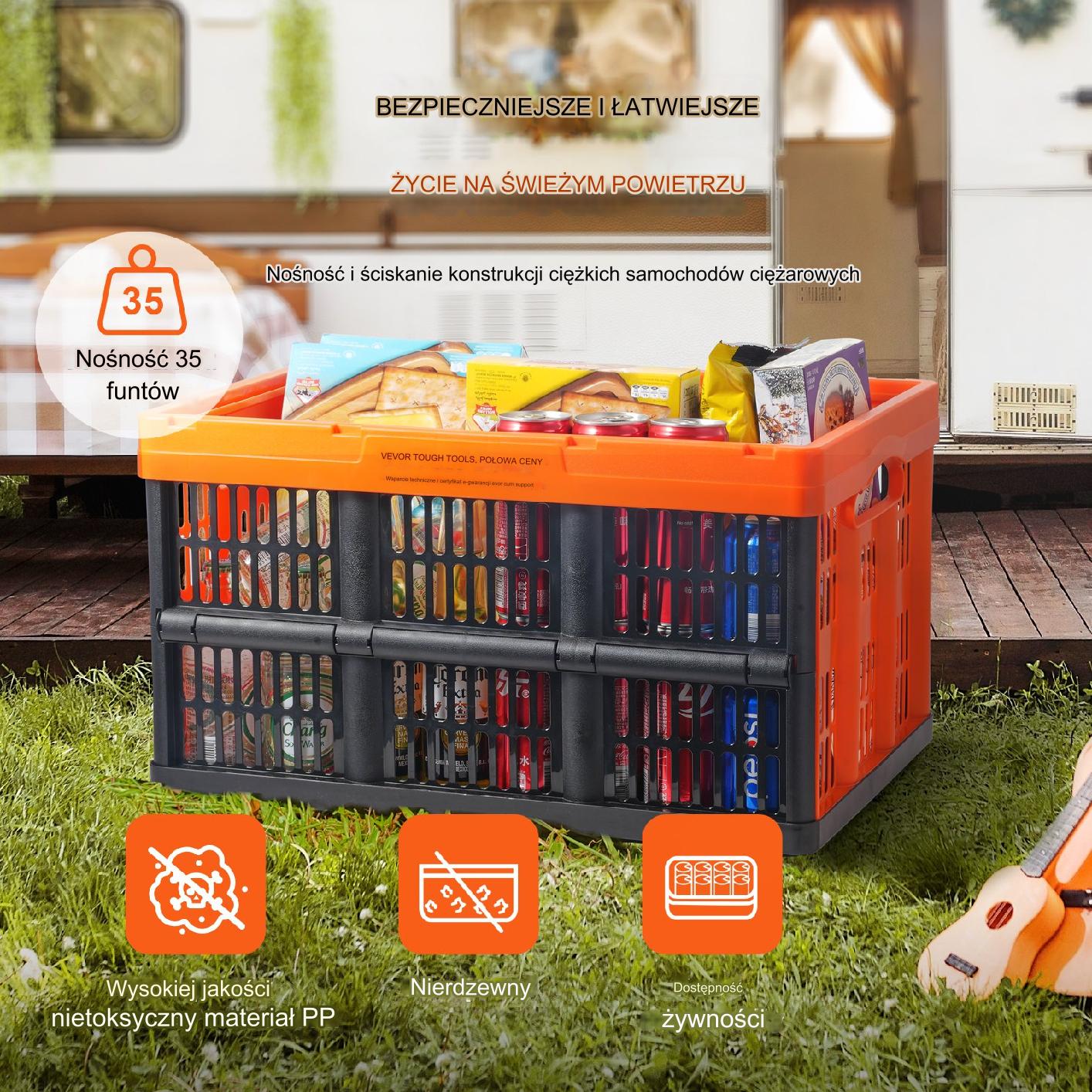 Skrzynka plastikowa pojemnik magazynowy 3 SZTUKI 52,5 x 35,5 x 30 cm - obrazek 4