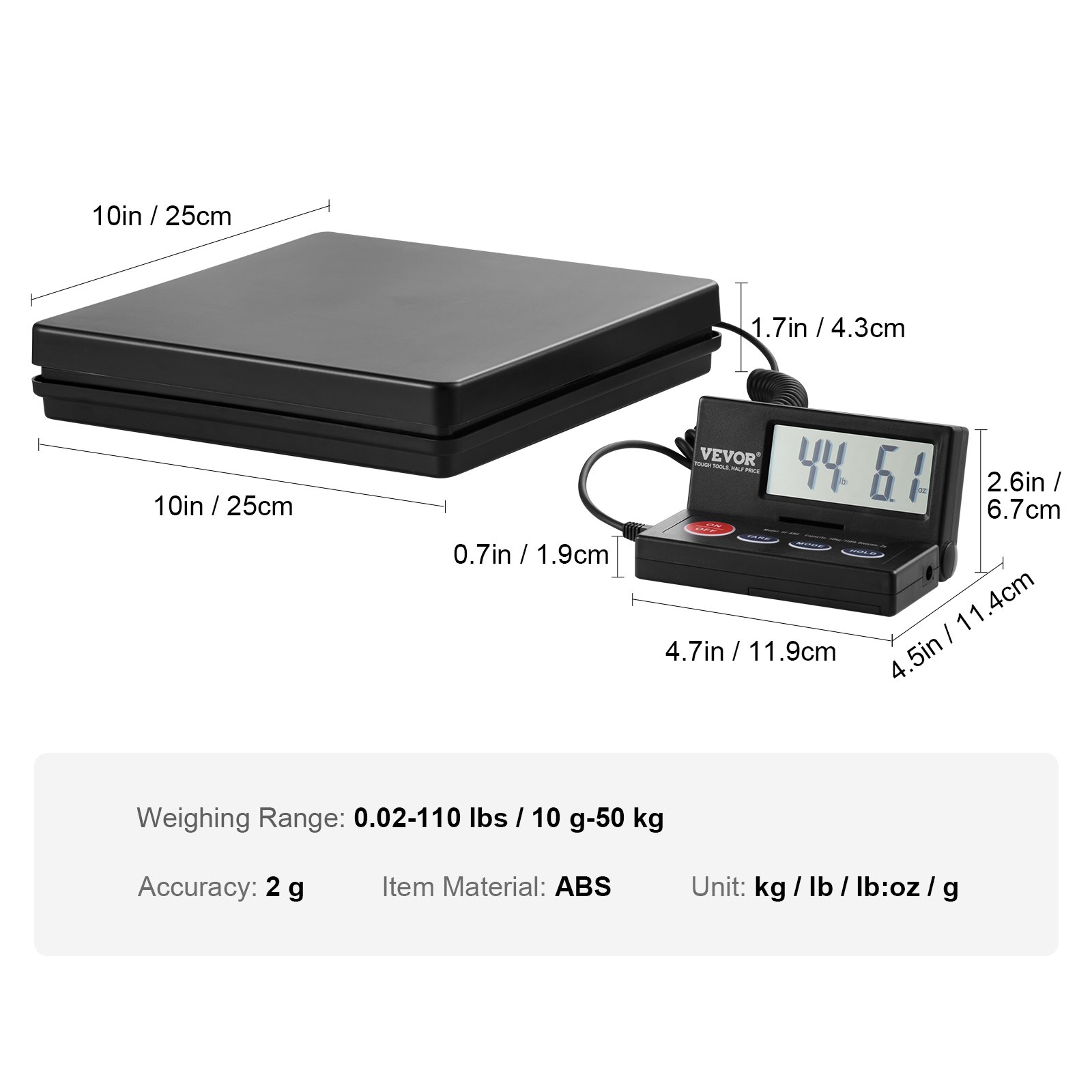 Waga elektroniczna pocztowa sklepowa towarowa magazynowa 10 g–50 kg - obrazek 2