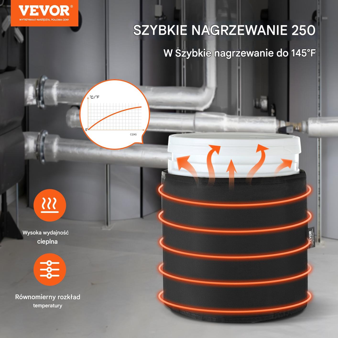 Ogrzewacz do beczki 19 l 250W z termostatem 0–63°C pas grzewczy - obrazek 7