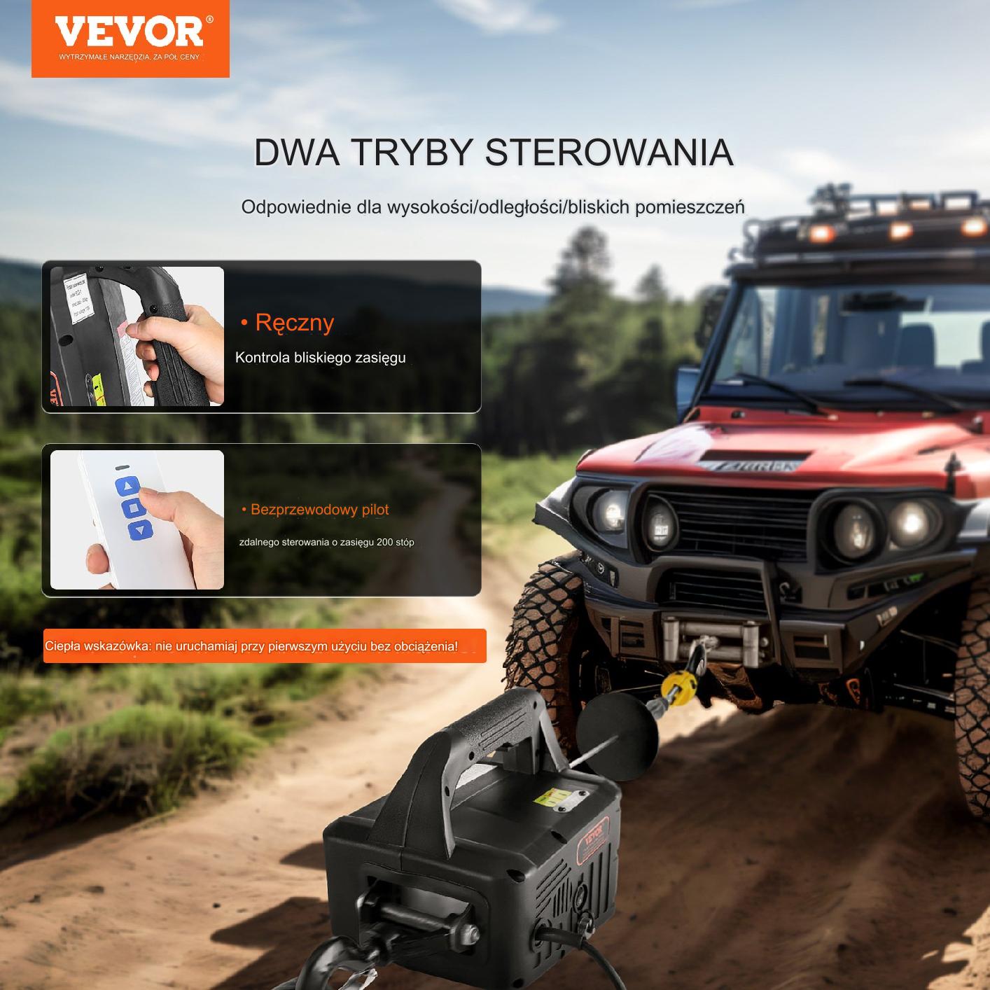 2 w-1 Przenośna Wciągarka Elektryczna 500 kg Bezprzewodowy Pilot - obrazek 4
