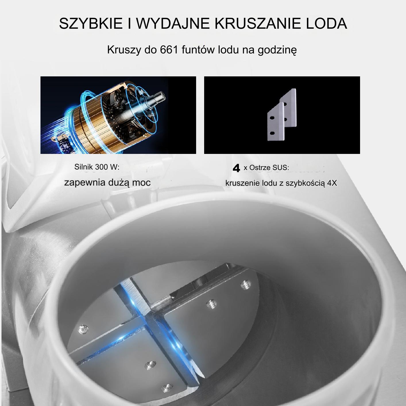Kruszarka do lodu maszyna do kruszenia lodu 350 W - obrazek 6