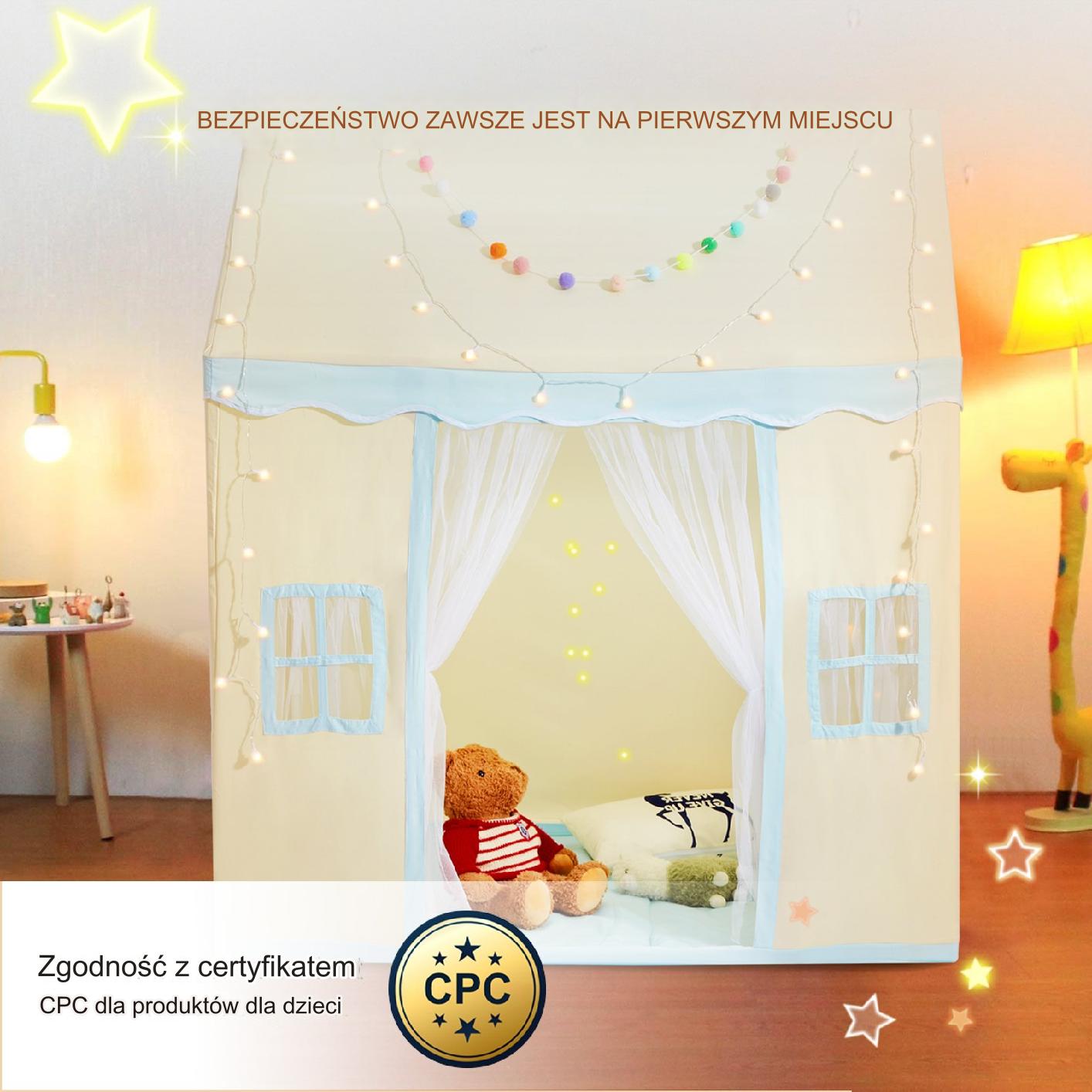 Namiot dla Maluchów z Matą i Lampką Domek - obrazek 3