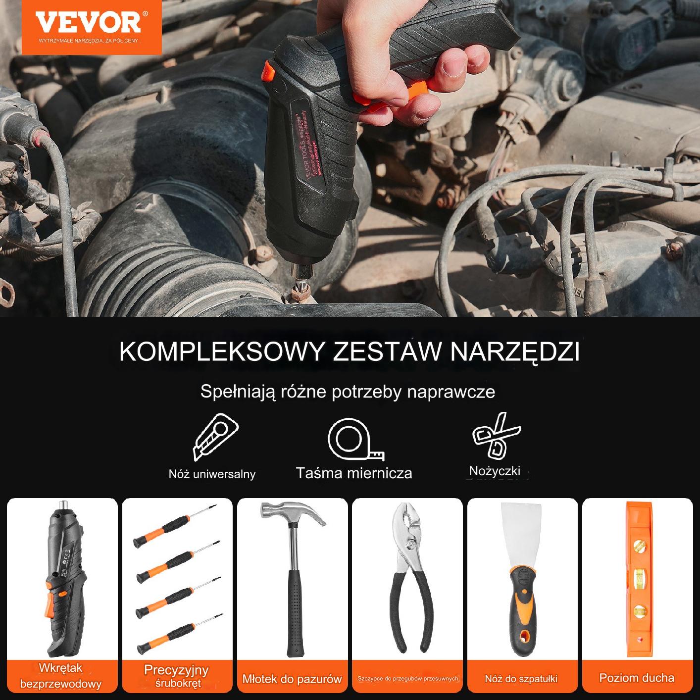 Zestaw Narzędzi 96-częściowy Walizka z Wkrętarką Akumulatorową - obrazek 2