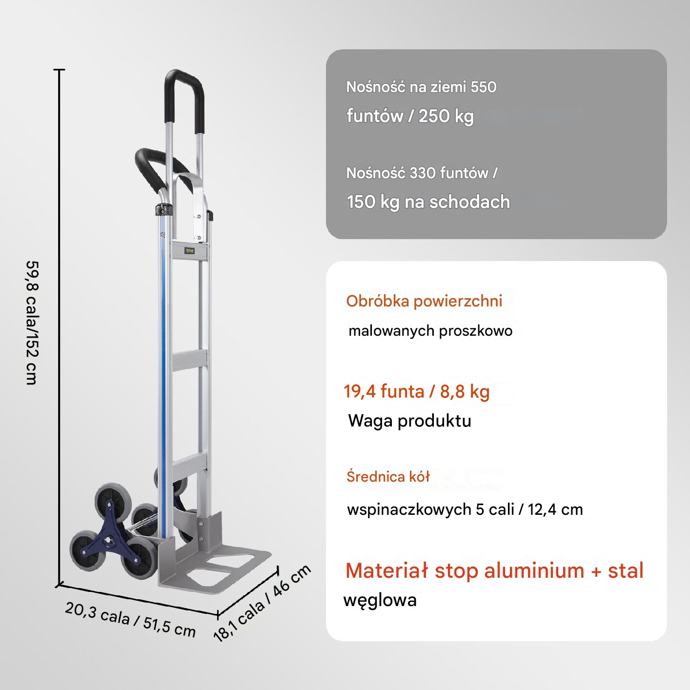 Składany Wózek Ręczny 250 kg - obrazek 2
