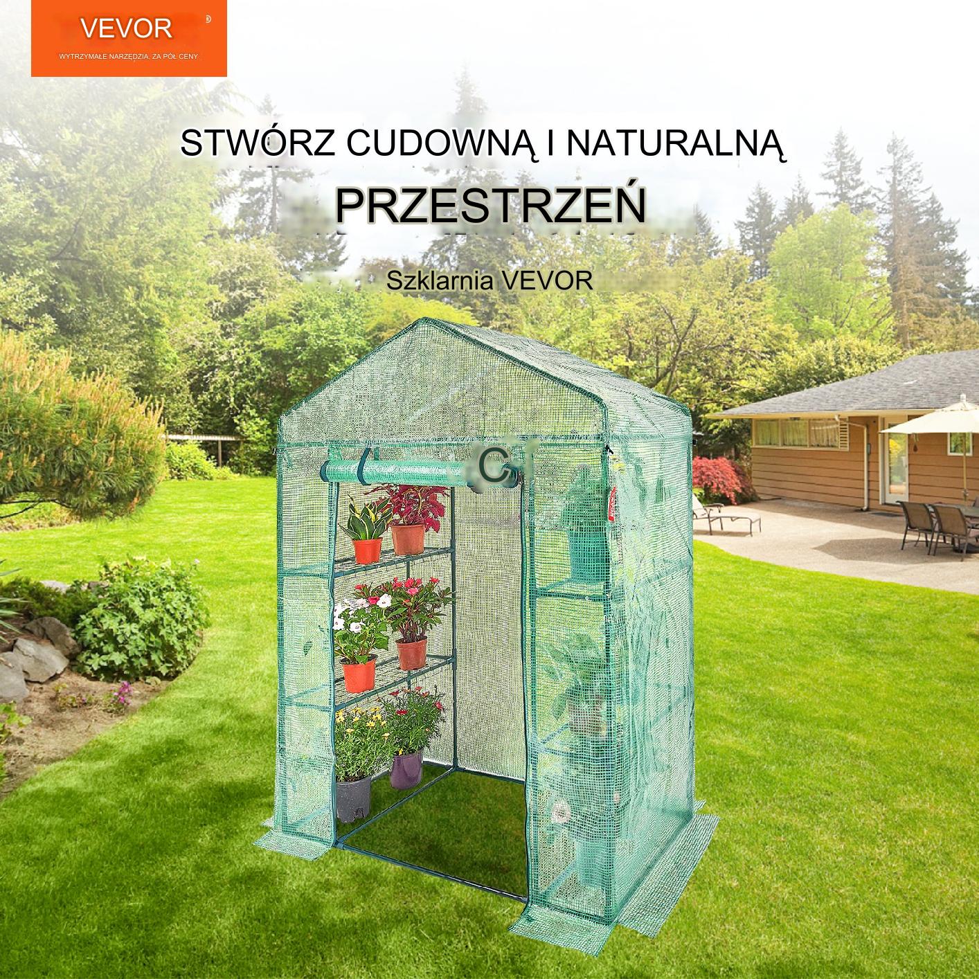 Mini Szklarnia Ogrodowa Tunel Foliowy Ogród Taras Balkon 141x74,5x205 cm - obrazek 7