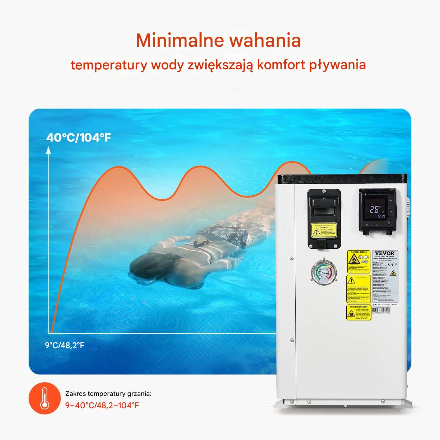 Pompa ciepła basenowa energooszczędna 3,2–15 kW inwerter do basenu - obrazek 3