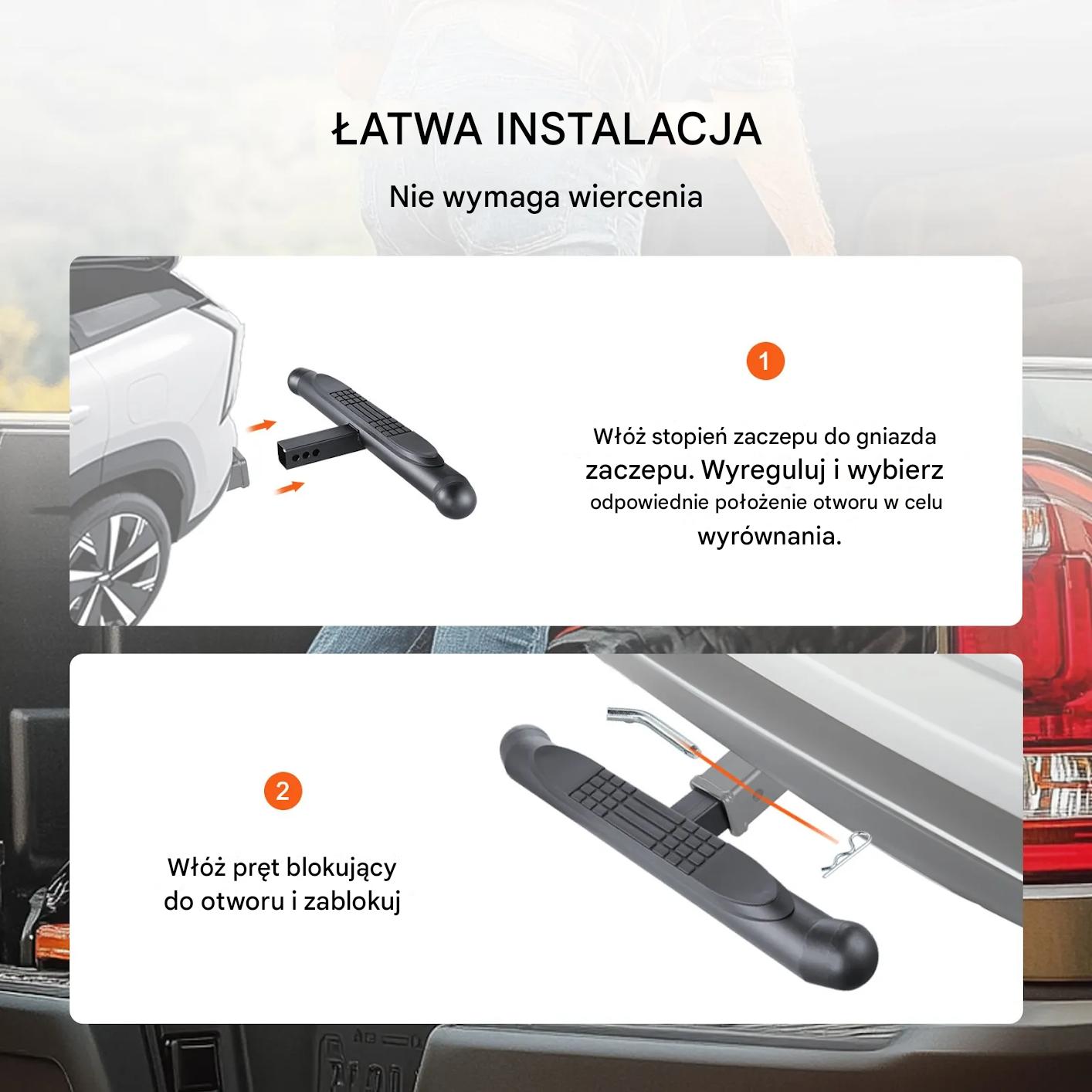 Stopień haka holowniczego 50 mm stal 159 kg z blokadą do SUV - obrazek 7