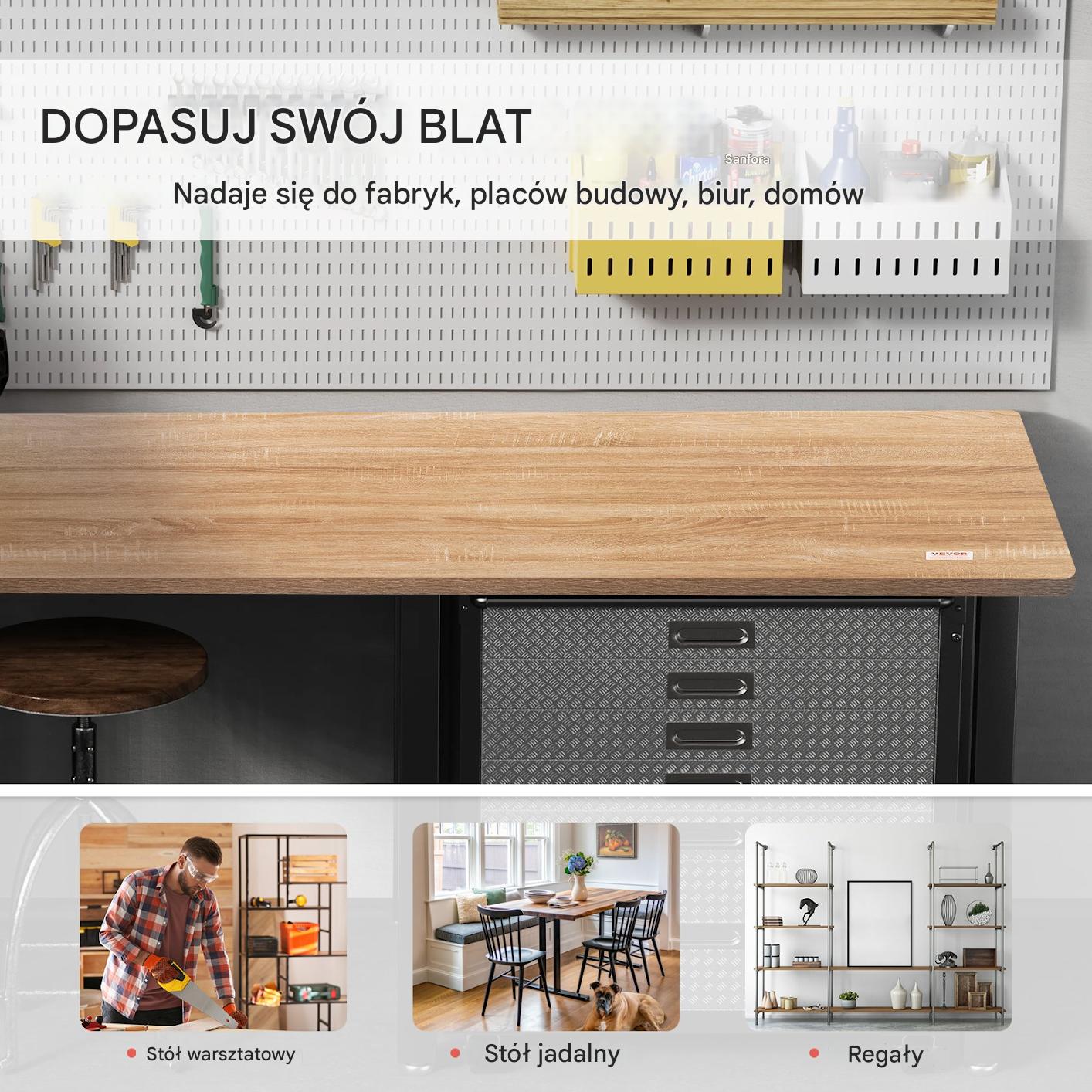 Blat Meblowy Kuchenny Roboczy z Płyty Wiórowej 180x80 cm - obrazek 6