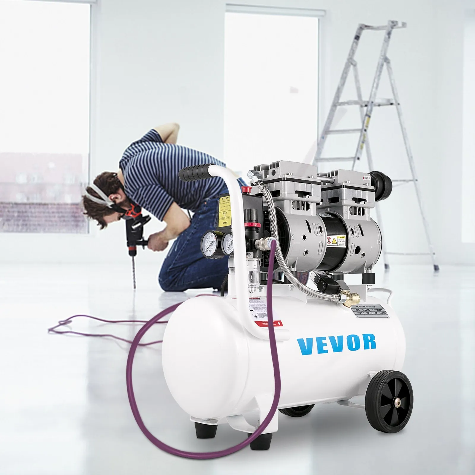 Kompresor sprężarka powietrza 25 L 750 W - obrazek 8