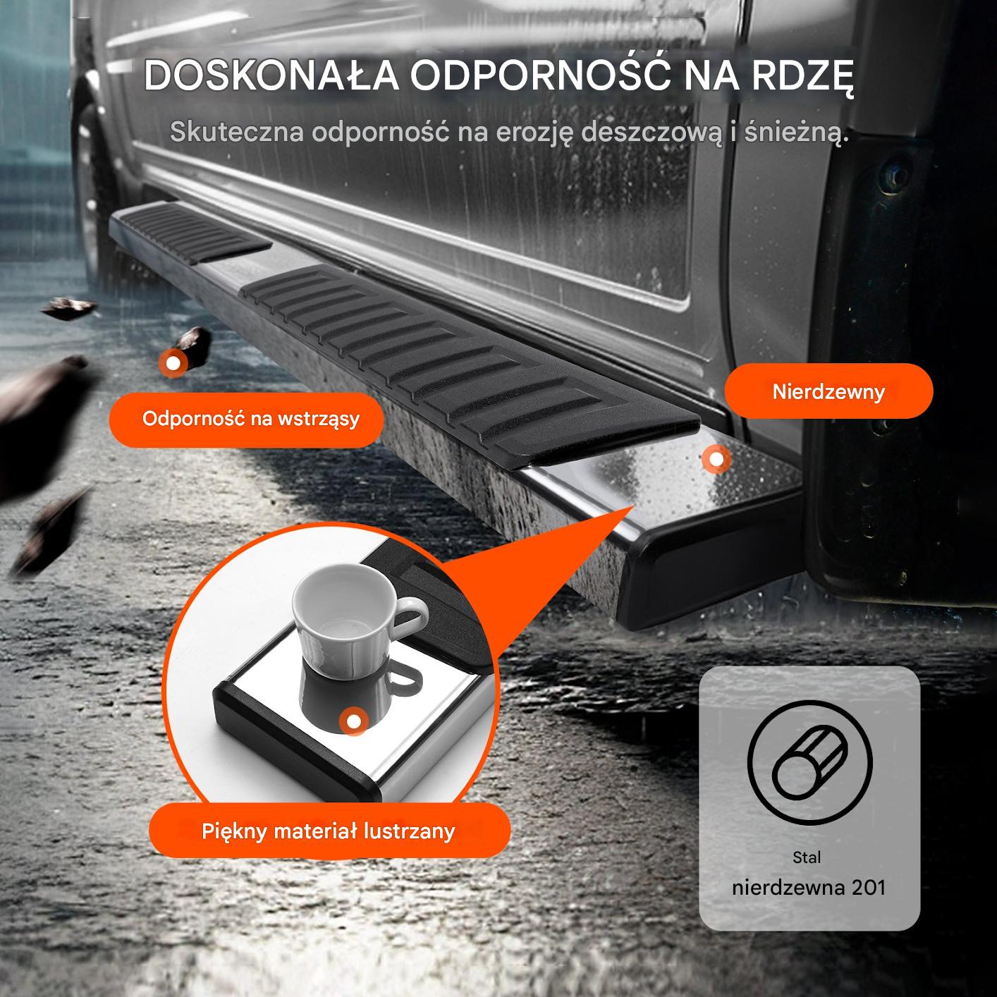 Stopnie Boczne Progi Listwa Progowa Stalowe Chevrolet Silverado GMC Sierra - obrazek 3