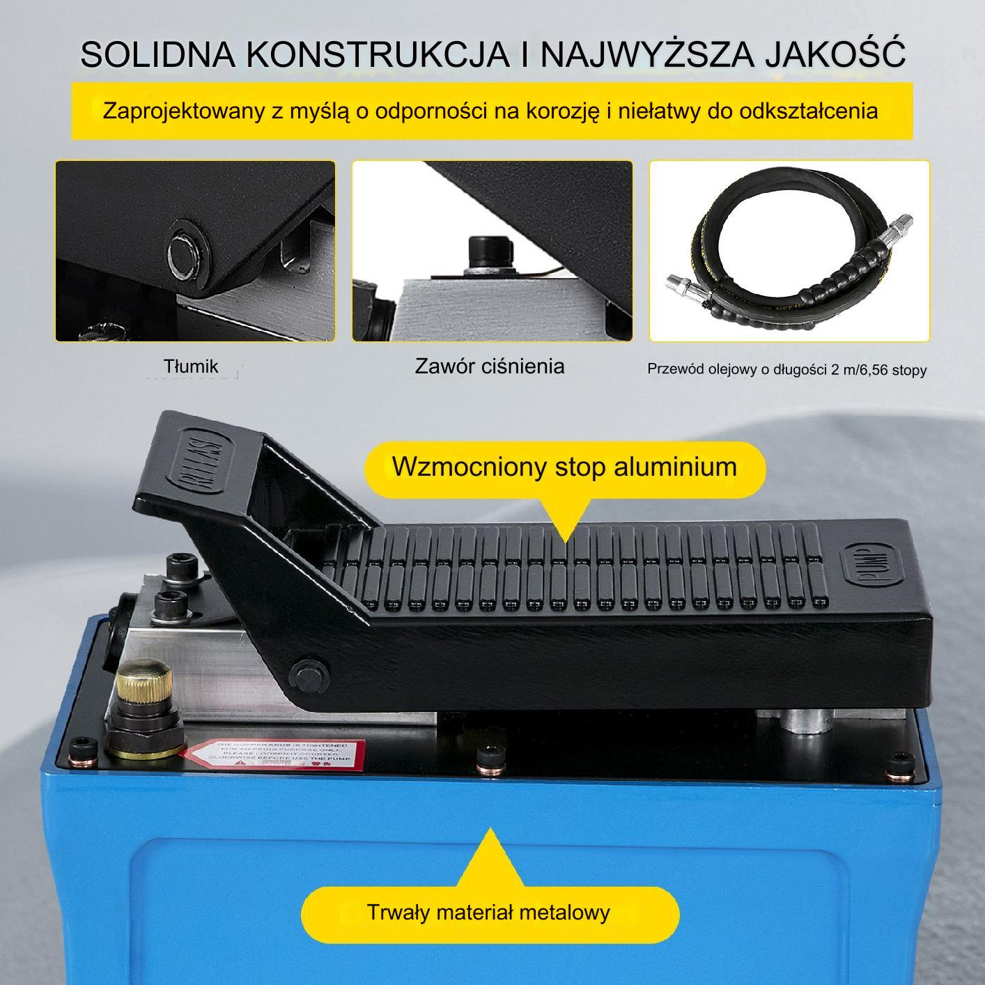 Pneumatyczna pompa hydrauliczna 670 bar 1,8 m - obrazek 6