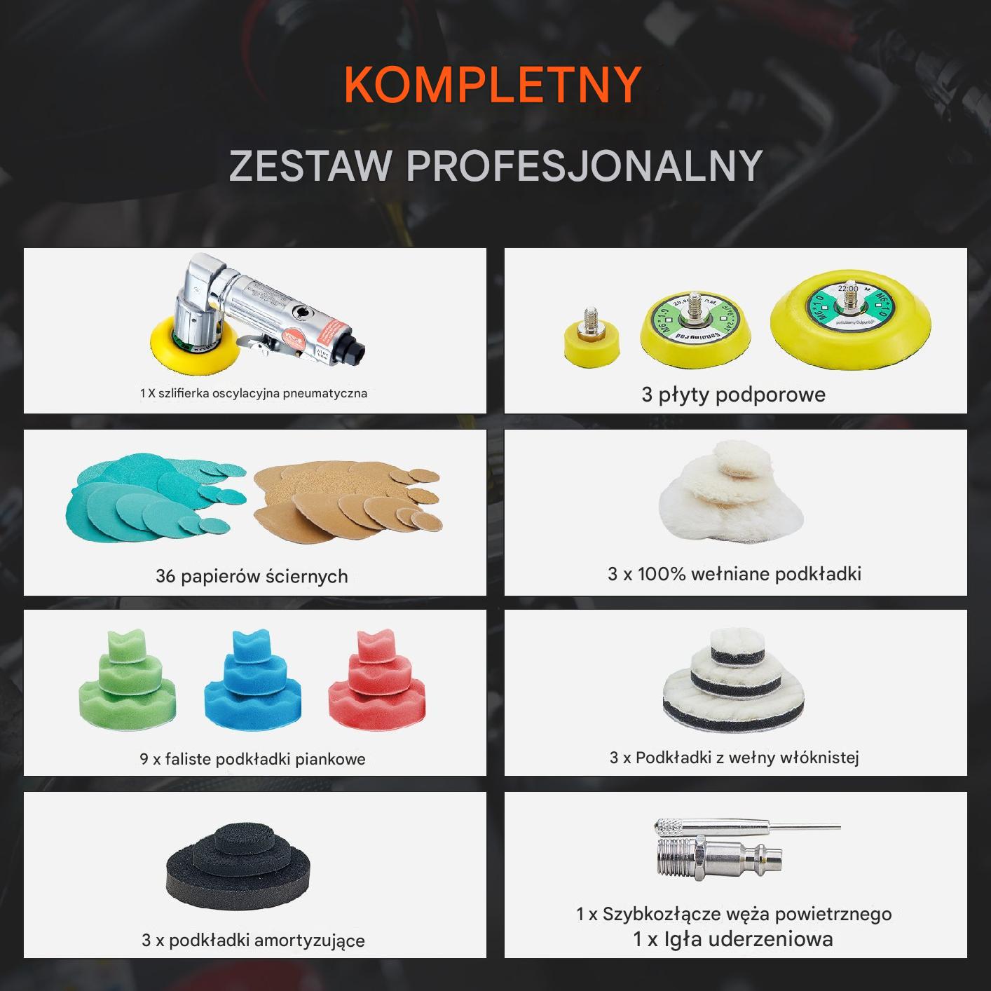 Mini polerka samochodowa szlifierka pneumatyczna polerka 2,5/5/7,6 cm - obrazek 4