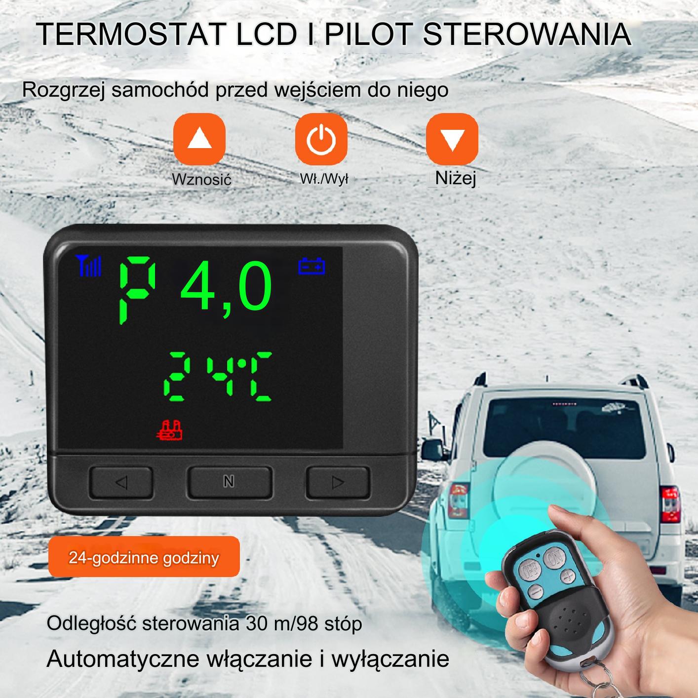 Nagrzewnica Powietrza na Olej Napędowy 12V z LCD i Pilotem 8KW - obrazek 5
