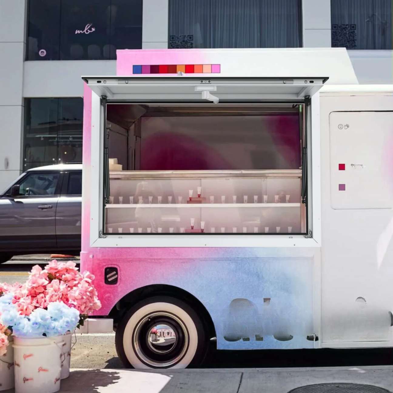 Okno serwisowe 90x60 cm food truck zadaszenie stanowisko gastronomiczne - obrazek 7
