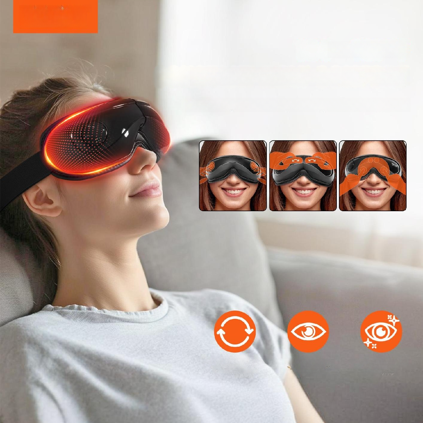 Masażer do oczu podgrzewany składany z muzyką Bluetooth - obrazek 6