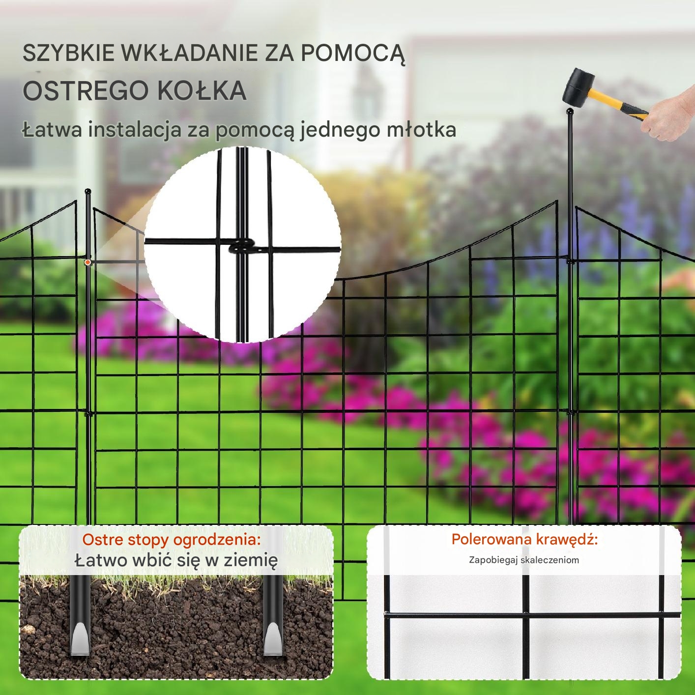 Płot Ogrodowy 5 Części 75 x 93 cm - obrazek 4