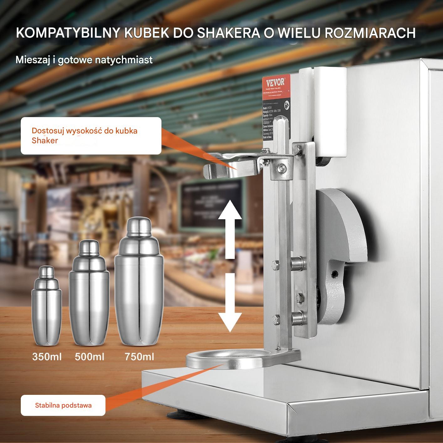 Elektryczny Shaker do Koktajli i Herbaty Bąbelkowej 120W - obrazek 3