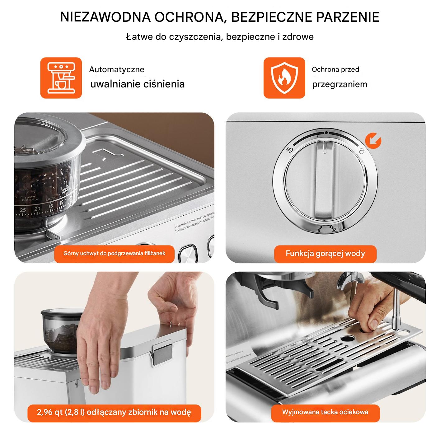 Ekspres do Kawy z Młynkiem - 30 Poziomów Mielenia - obrazek 7