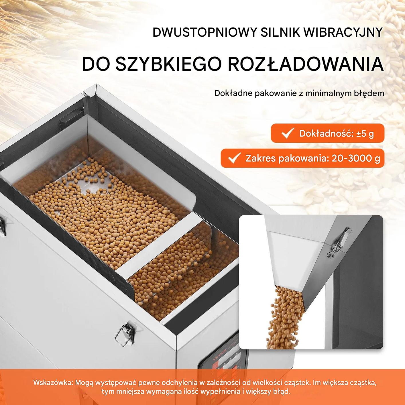 Maszyna do napełniania granulatów 20-3000g automatyczna stal nierdzewna - obrazek 4