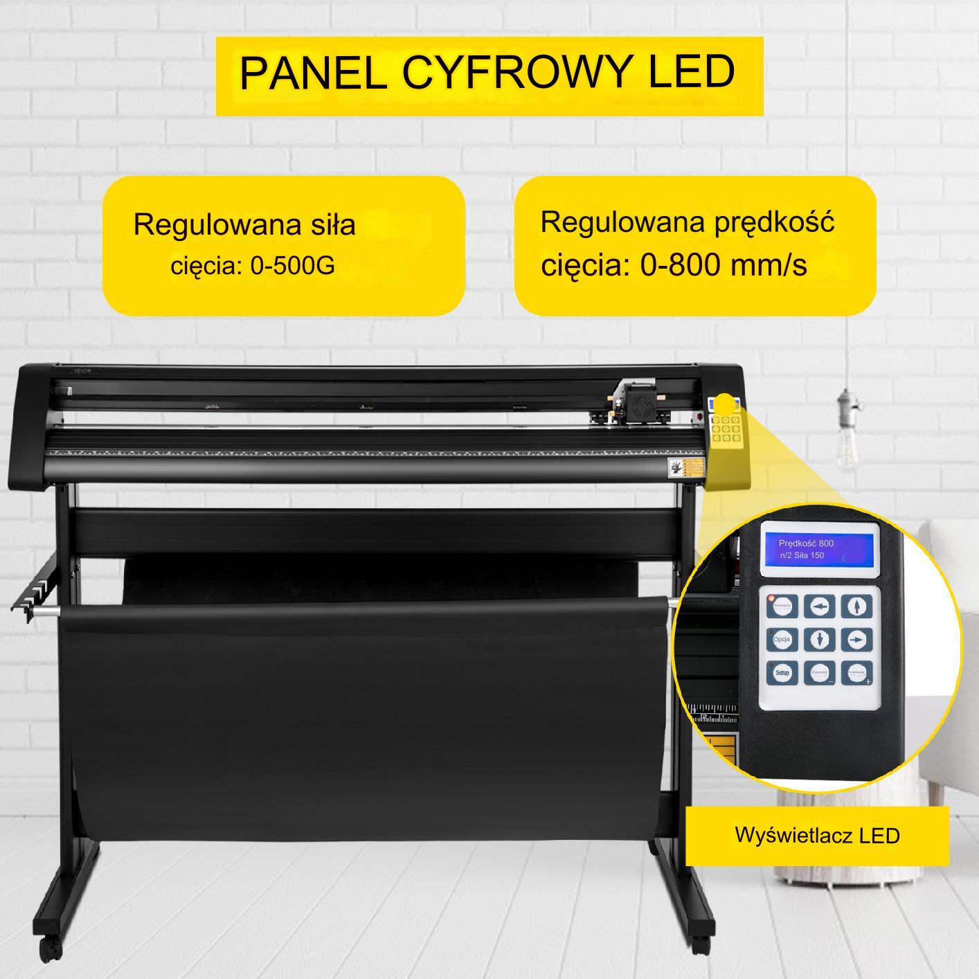 Ploter Tnący 1350mm z Podstawką, Ekran LED, Kompatybilny z Mac/Windows - obrazek 3